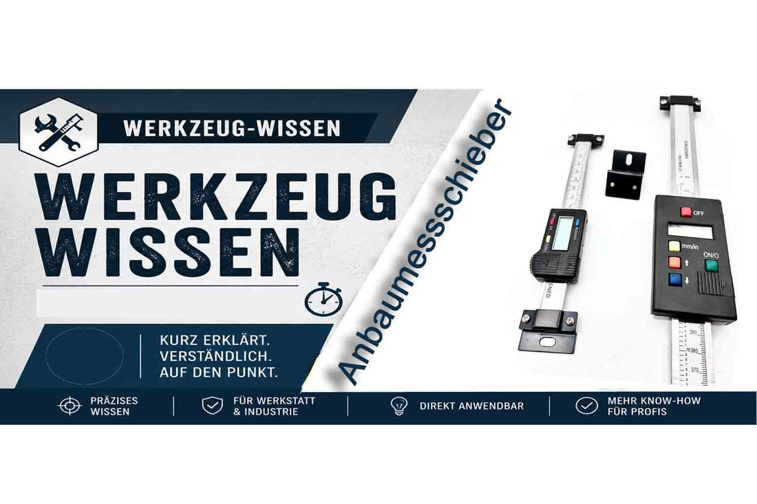 Werkzeugwissen Anbaumessschieber - Aufbau und Verwendung.