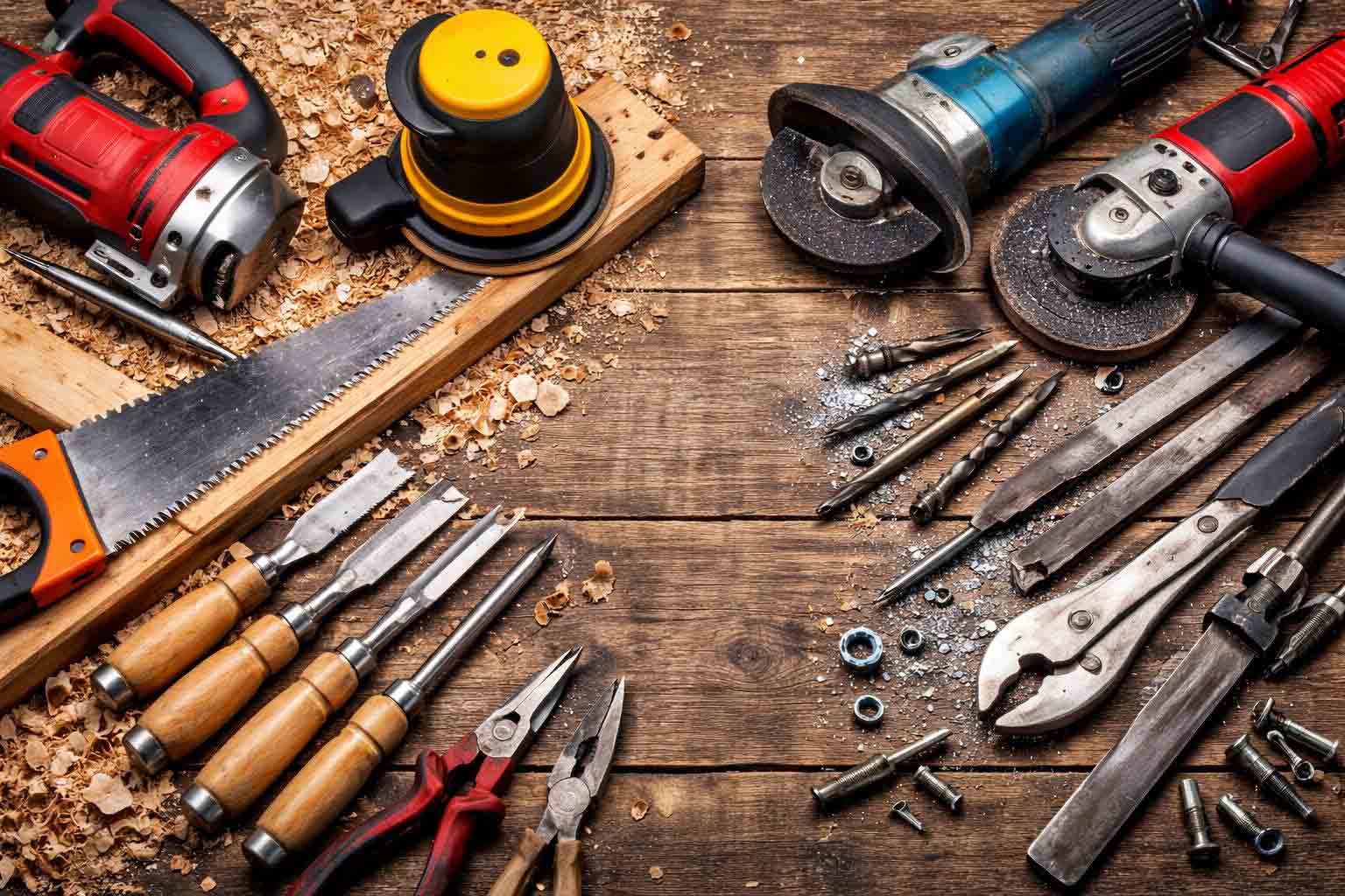 Werkstoffe aus Holz und Metall mit dem richtigen Werkzeug bearbeiten.