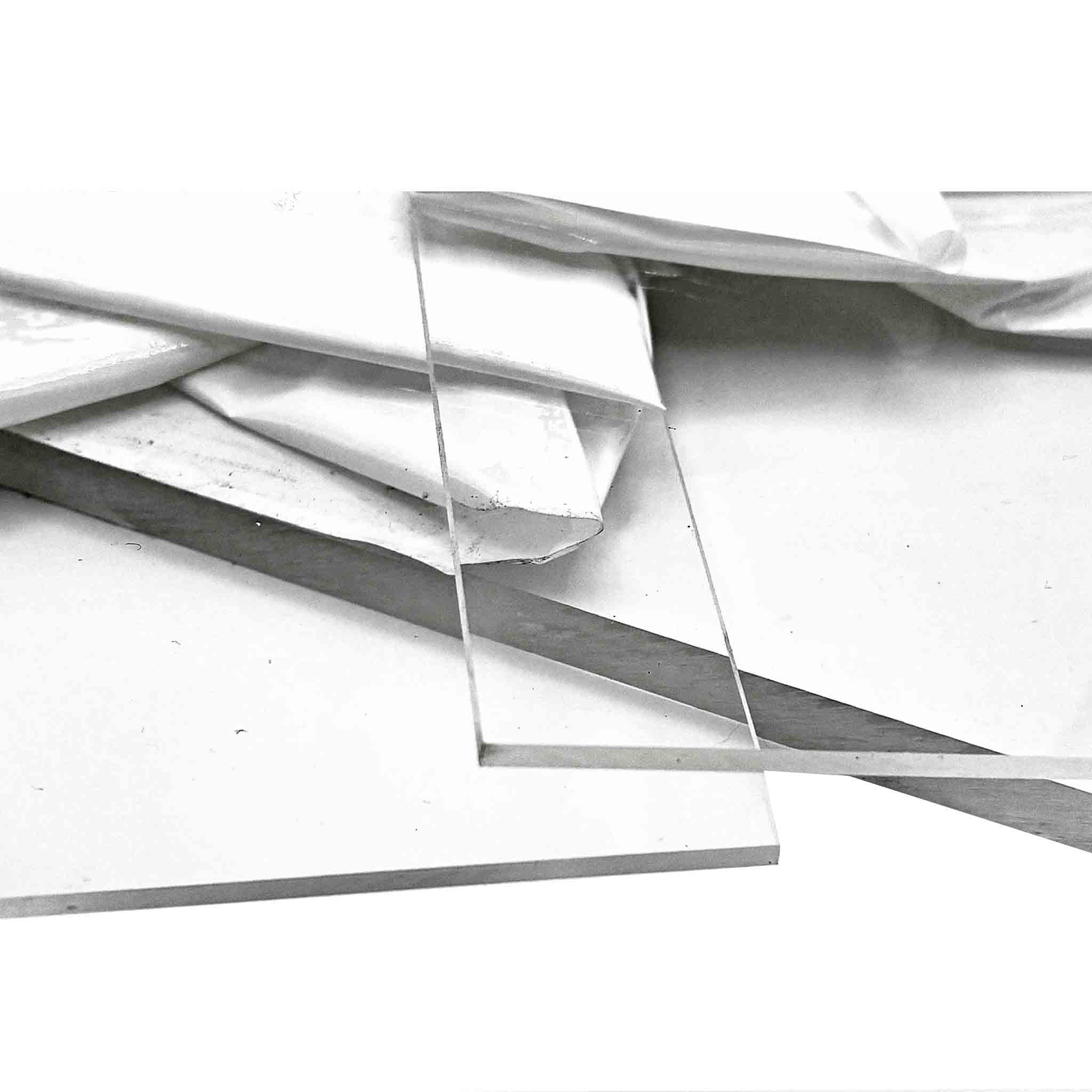 Transparenter Acrylglas Zuschnitt 120x250 mm mit Schutzfolie beidseitig