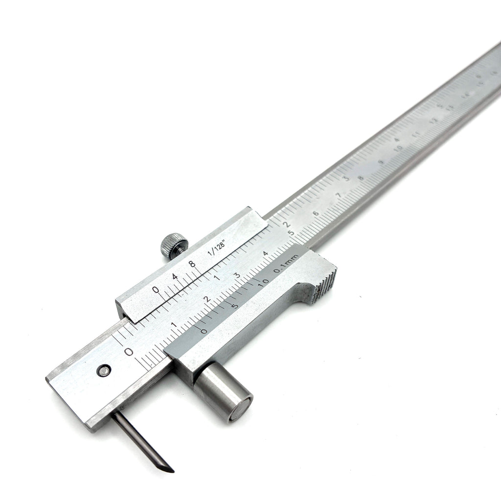Anreissmessschieber aus Inox 200mm für die Metallverarbeitung.