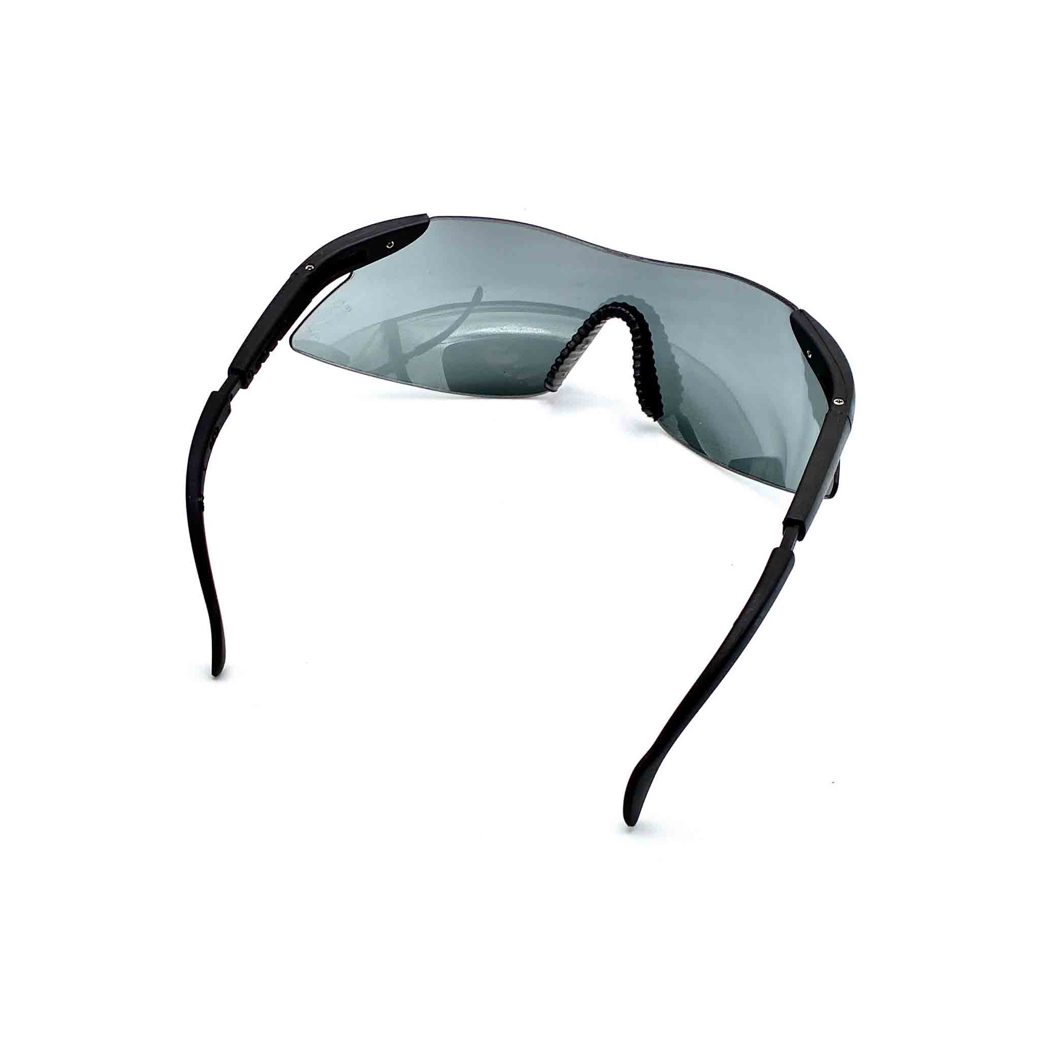 Sportliche Arbeitsschutzzbrille mit grauer Sicht auch als Radbrille geeignet.