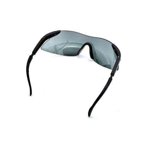 Sportliche Arbeitsschutzzbrille mit grauer Sicht auch als Radbrille geeignet.