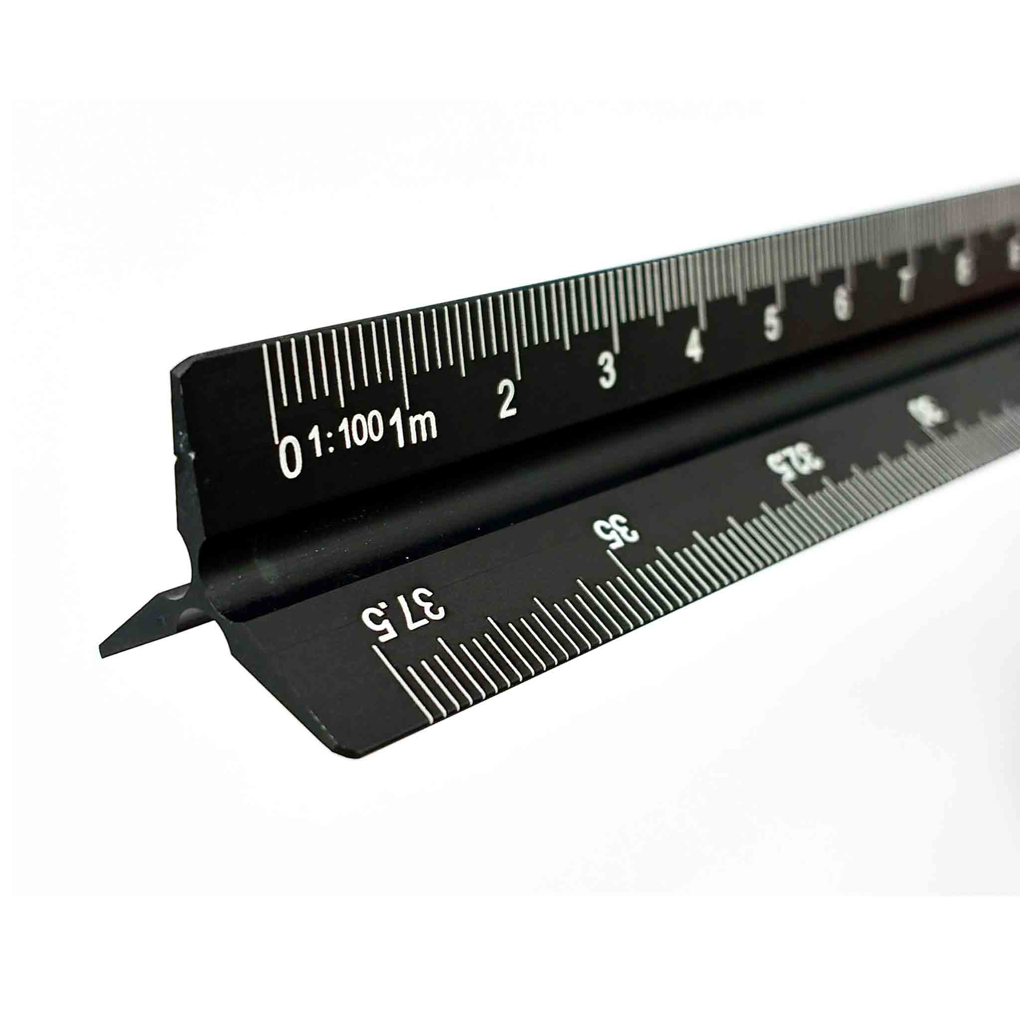 Aluminium Lineal für den Modellbau mit 6 verschiedenen Skalierungen.