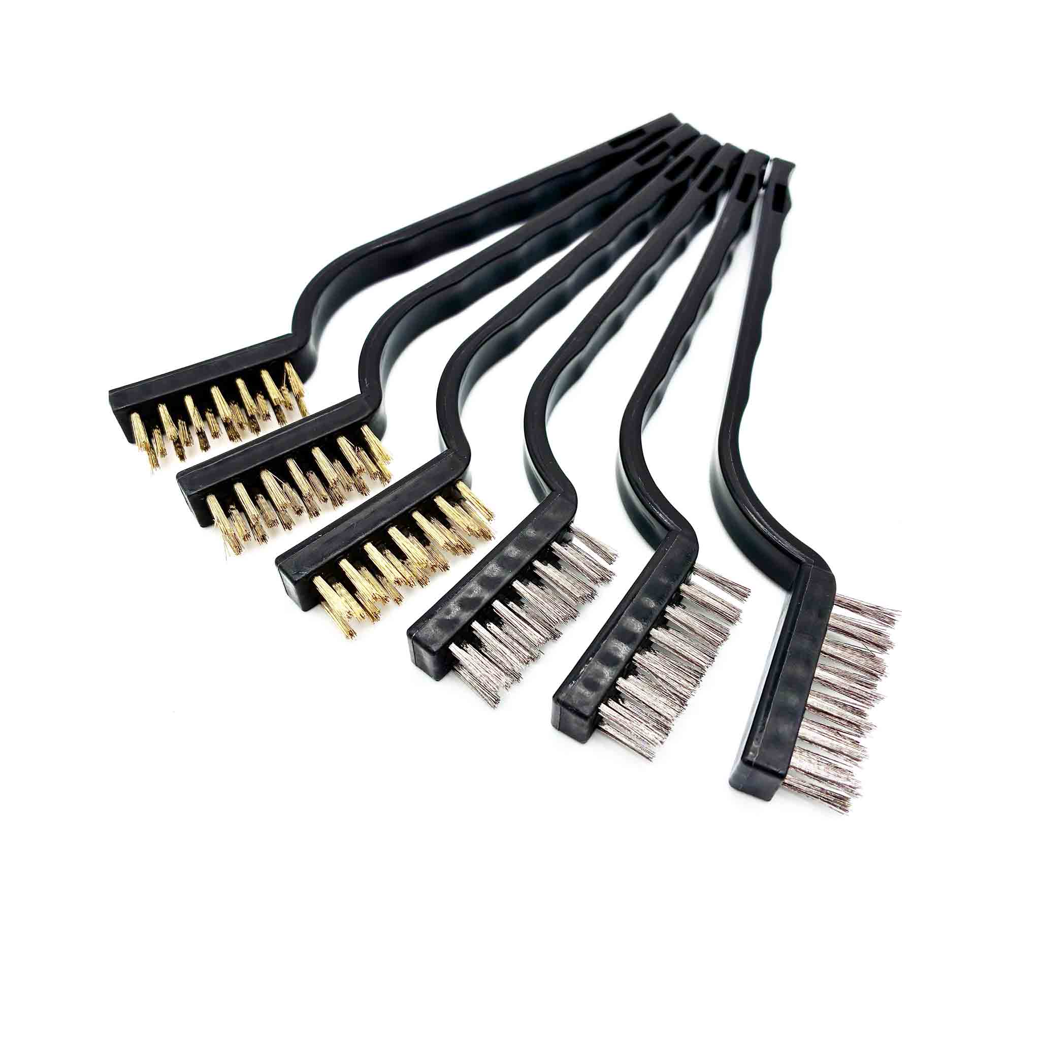 Preiswertes Drahtbürsten Set mit 6 Bürsten.