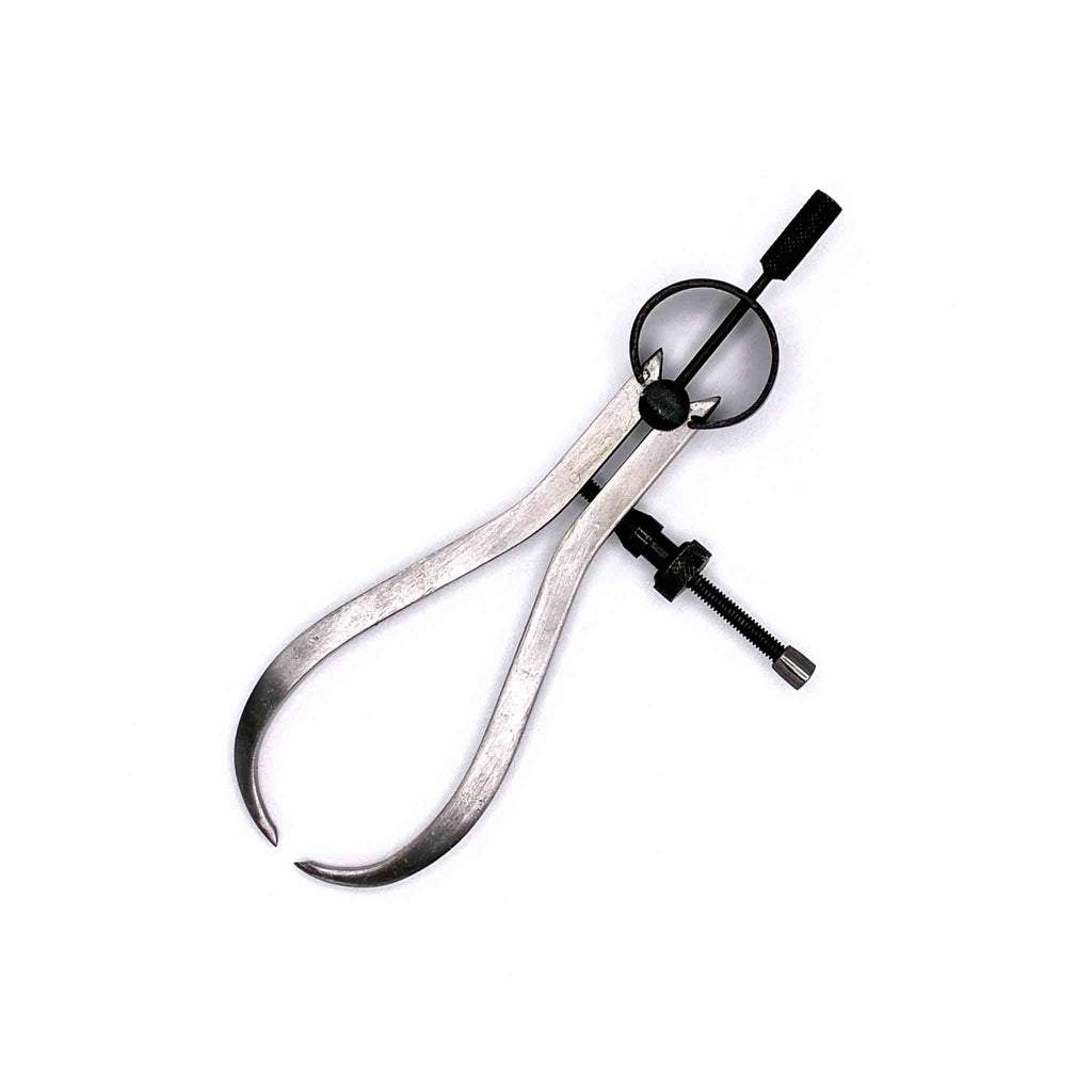Außenzirkel - Federzirkel aus Stahl zum abnehmen von Maßen an Rohren.