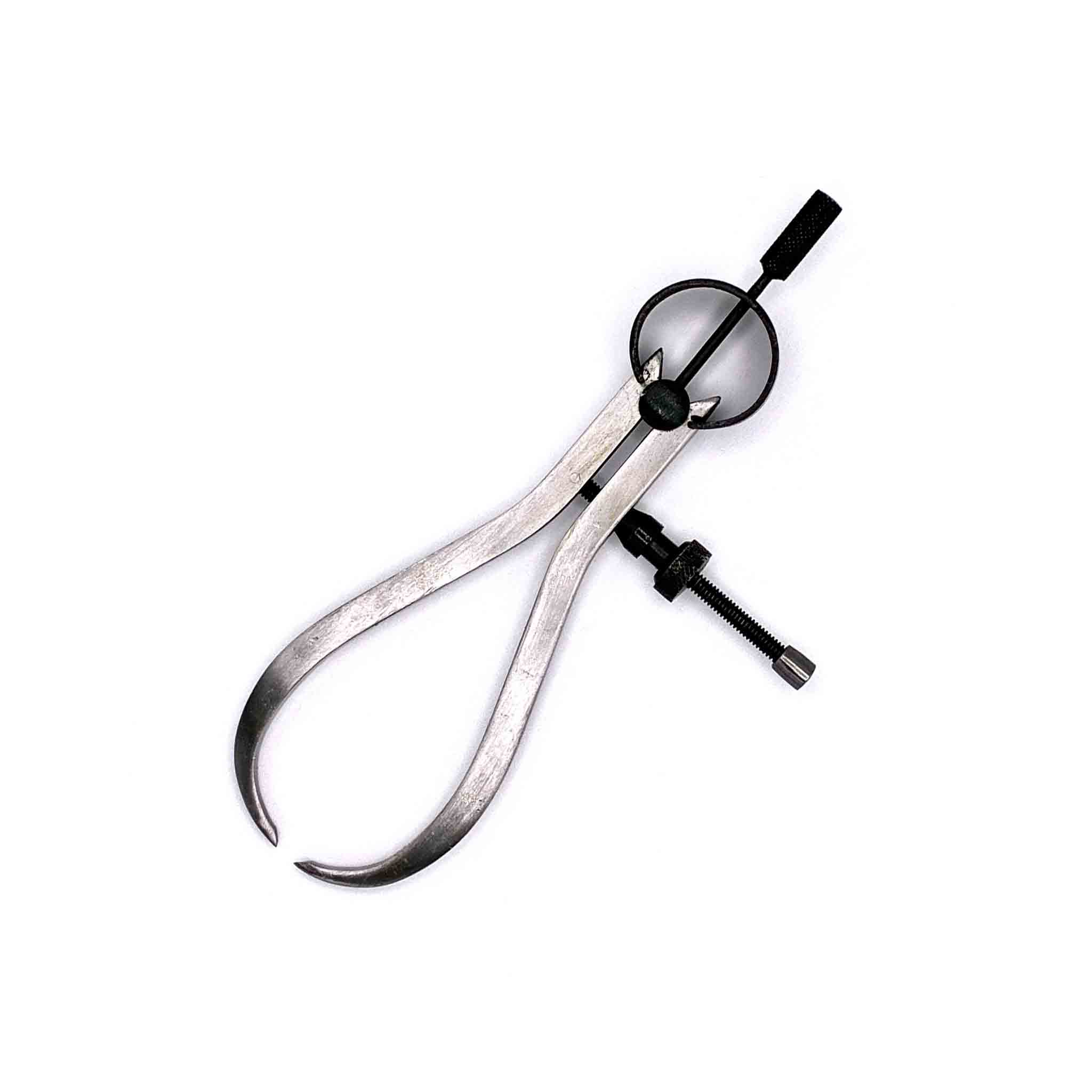 Außenzirkel - Federzirkel aus Stahl zum abnehmen von Maßen an Rohren.