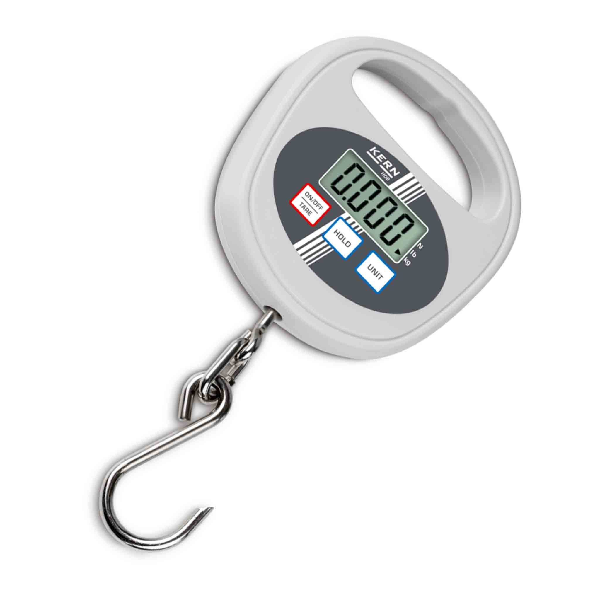 Digitale Hängewaage bis 30 kg mit LCD-Display, Stahlhaken und Hold-Funktion für Werkstatt und Reisen