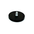Gummierter Neodym Magnet 66 mm mit M8 Gewindestift und 25 kg Haftkraft