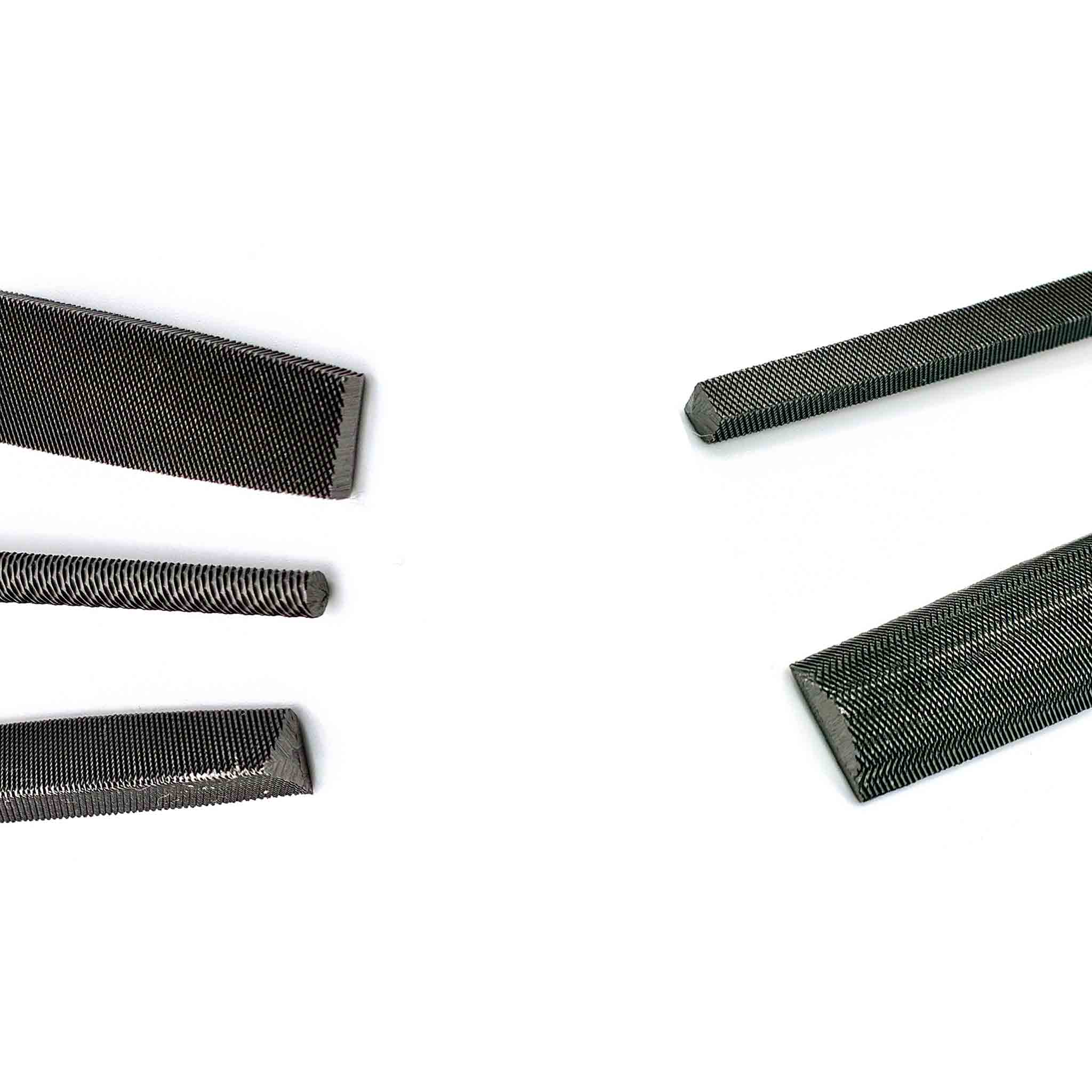 Verschiedene Feilentypen für Metallbearbeitung.
