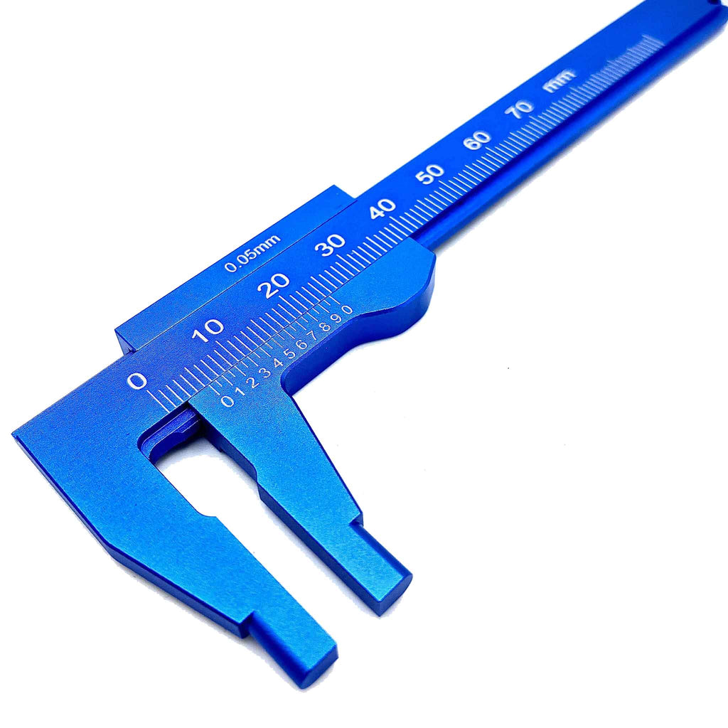 Mini Messschieber aus Aluminium antimagnetische 75mm Messbereich