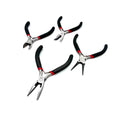 4-teiliges Feinmechaniker Zangen Set mit Seitenschneider, Rundzange und Spitzzangen