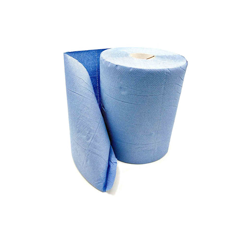 2-lagige blaue Putzpapierrolle aus Recyclingpapier für Werkstatt und Reinigung