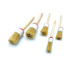 Rundpinsel Set mit 5 Malerpinseln und Holzgriff in 15 bis 35 mm Durchmesser