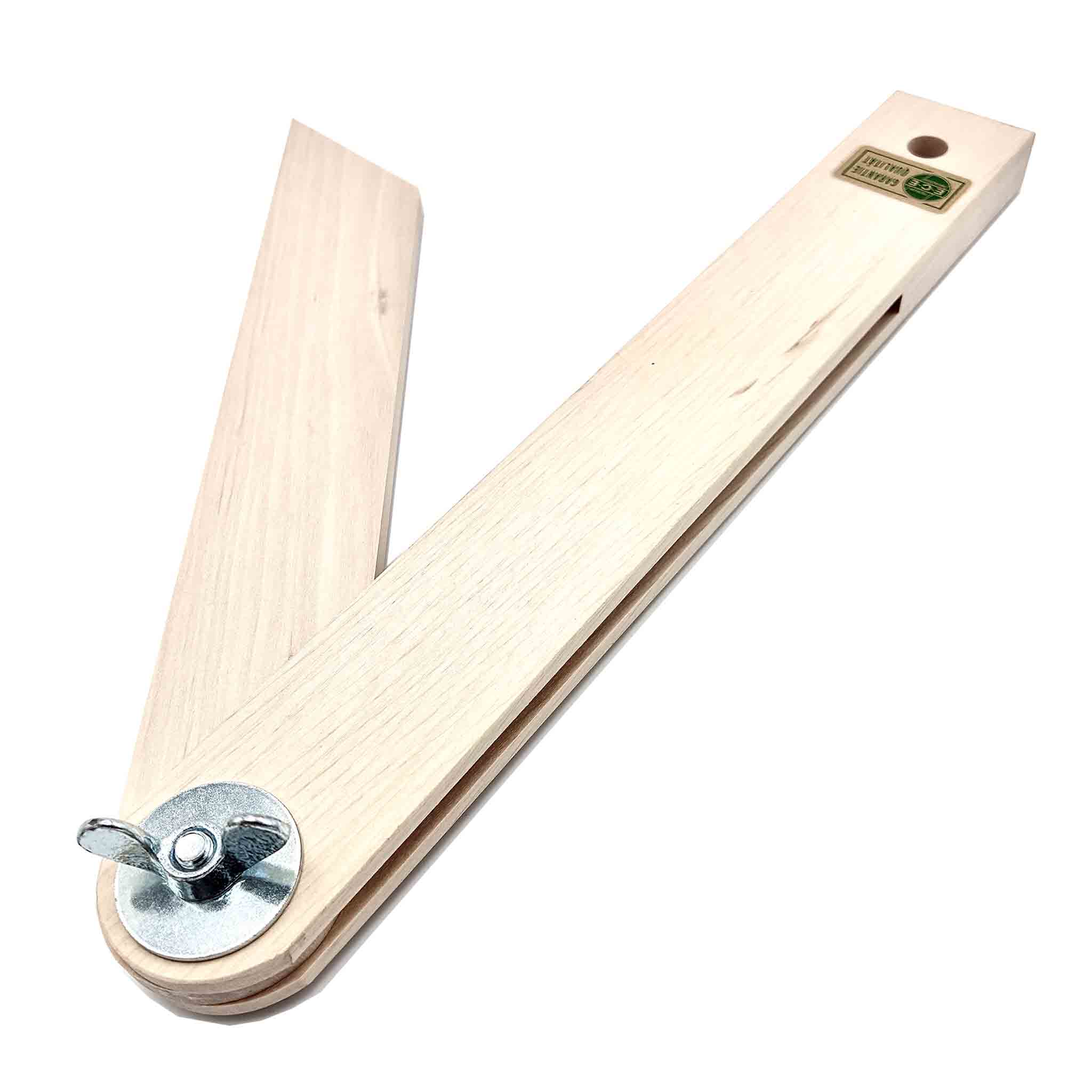 Schmiege aus Holz mit Flügelmutter verstellbarer Winkel aus Weißbuche