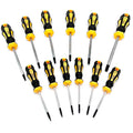 12-teiliges Torx Schraubendreher Set mit magnetischen Spitzen und ergonomischen Griffen inklusive Aufbewahrungstasche