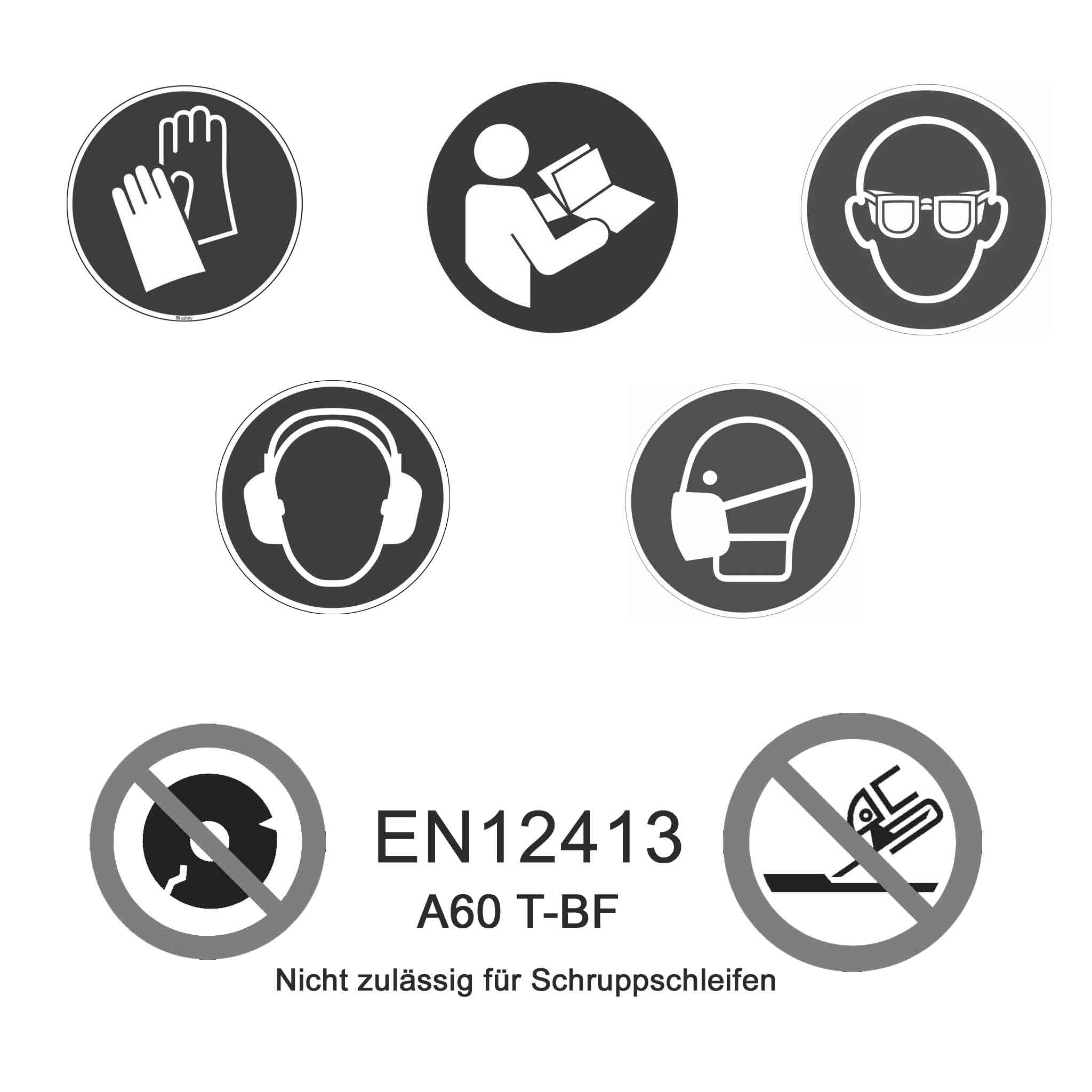 Messzeug Sicherheitshinweise für Trennscheiben.