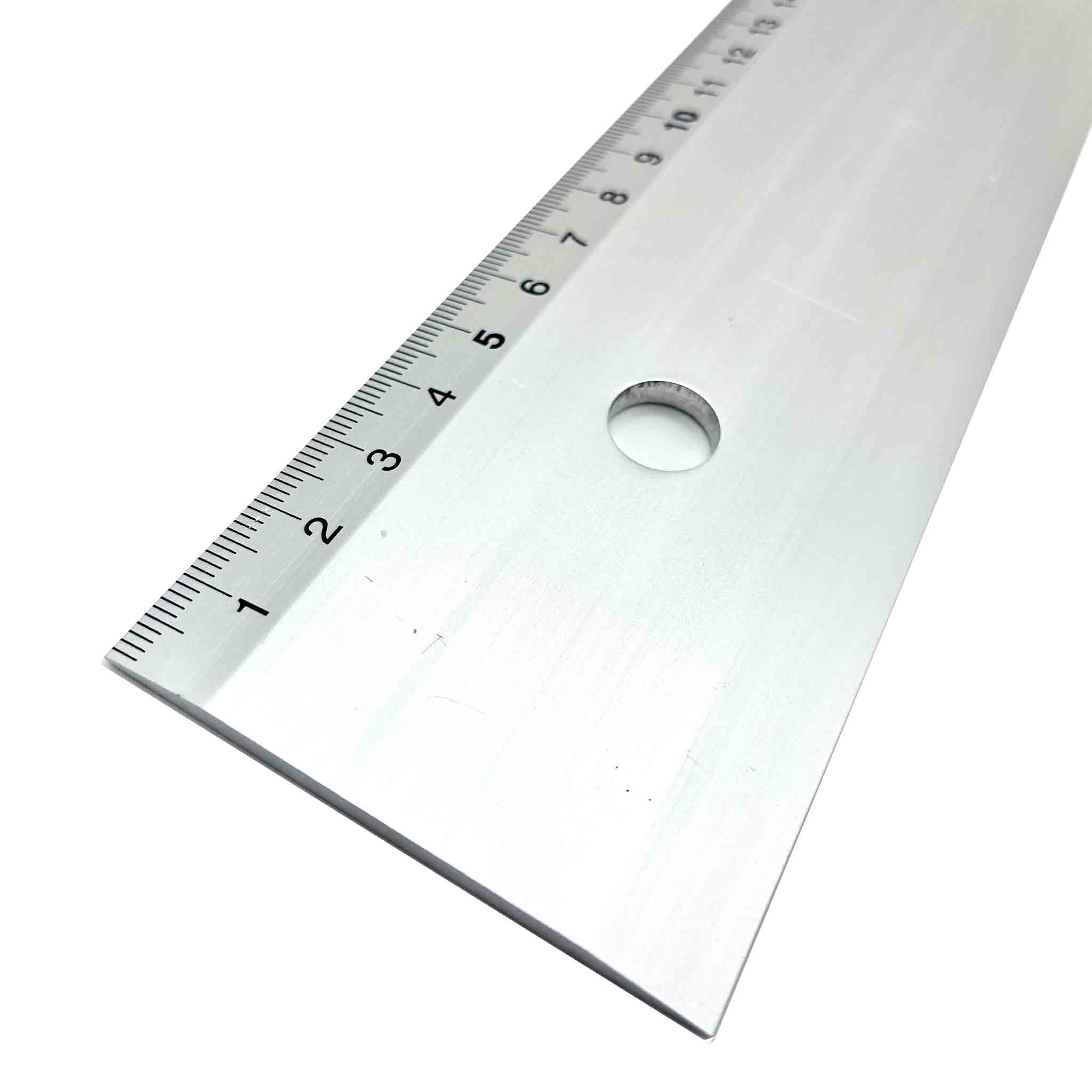 Metalllineal aus eloxiertem Aluminium mit 300mm &  abgeschrägter Messkante (Facette)